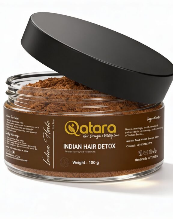 An authentic herbal formula inspired by traditional Indian medicine, designed to detox the scalp, strengthen hair follicles, and stimulate healthy hair growth from the roots.