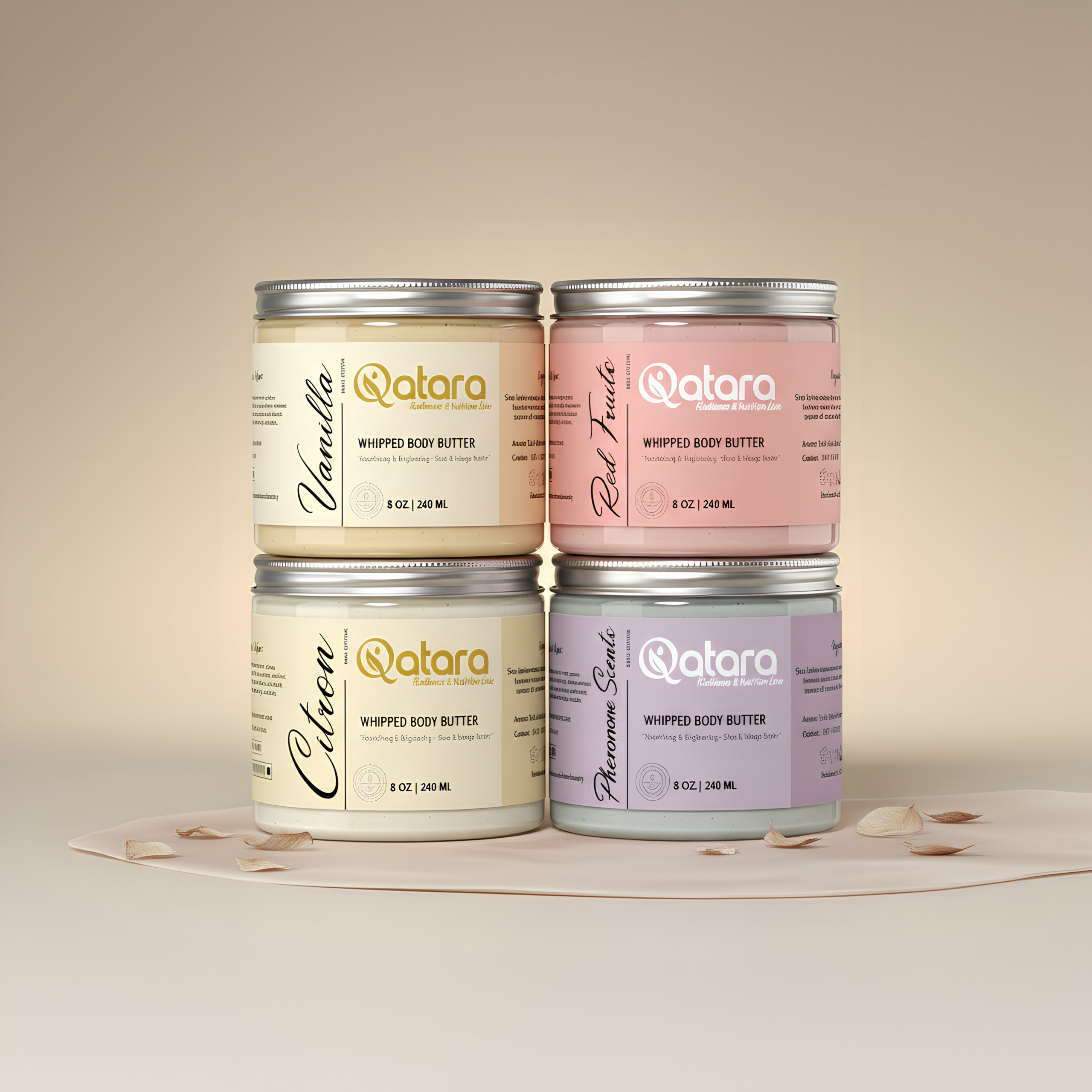 A rich yet airy whipped body butter that deeply nourishes the skin, leaving it soft, smooth, and beautifully hydrated.