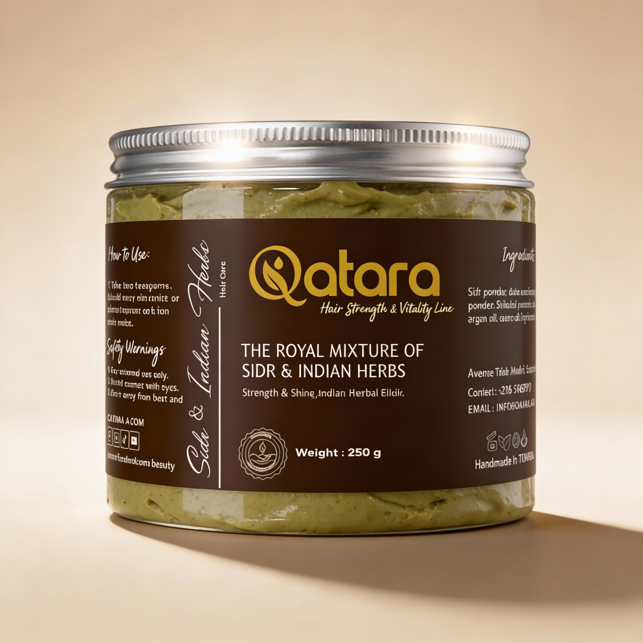 A rich, natural hair mask infused with Sidr extract and a luxurious blend of avocado butter and shea butter. Enriched with vitamin E, castor oil, and nourishing botanical oils, and powered by Sidr and Amla powders known for their strengthening properties. This mask deeply nourishes the hair, supports scalp health, and restores natural shine.